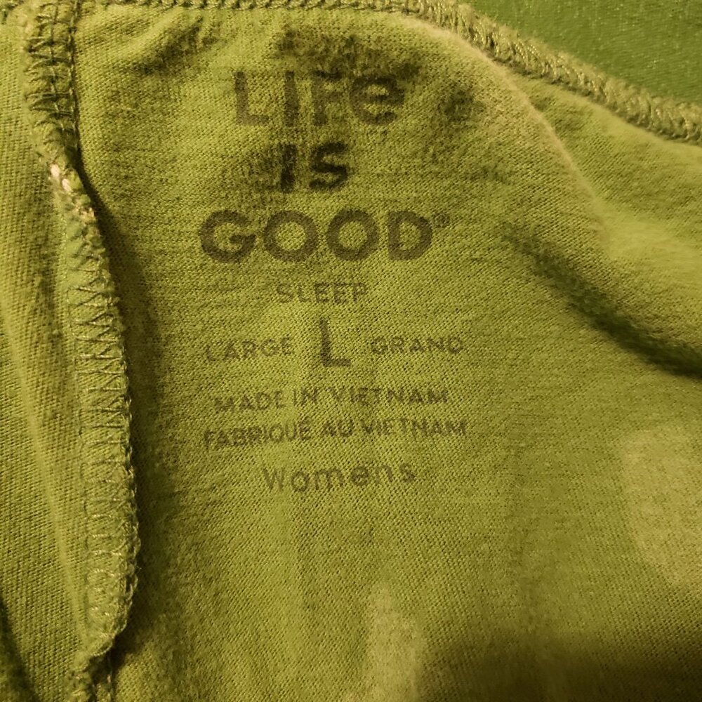 Life is Good Lounge Pajama Pant Green Polar Bear Size Large - Picture 3 of 5